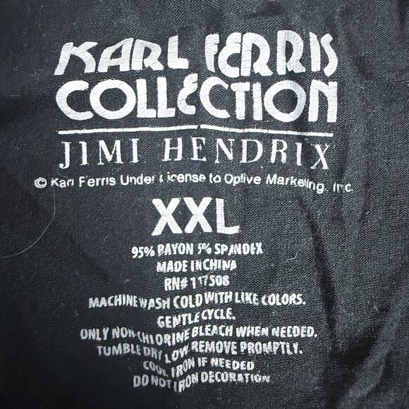 Jimi Hendrix Graphic T-Shirt XXL Black Karl Ferris Collection Rock Band Tee - Picture 3 of 5